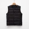 Autumn and Winter Men's Down Vest Light Down Jacket Liner Crew Neck Jacket Solid Color Large Size Vest