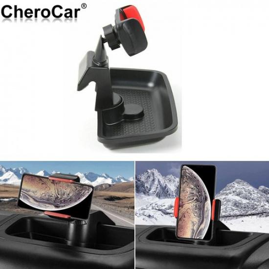 Dash Multi-Mount Phone Holder Storage Box Organizer for 12+ Jeep Wrangler JK JKU