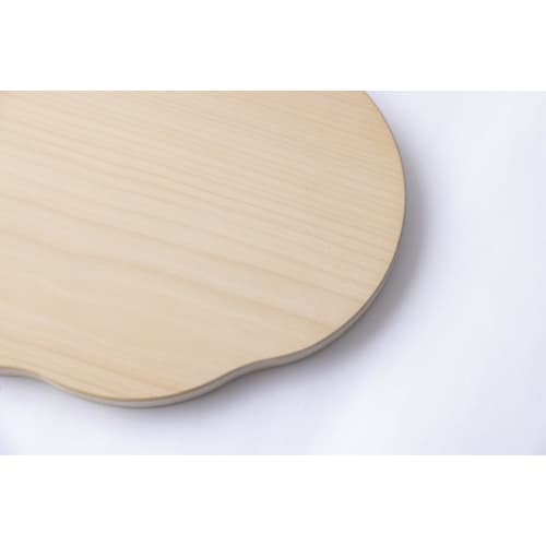 Woodpecker Ginkgo Wood Cutting Board, Made In Japan, Natural Wood, Ginkgo Wood Cutting Board, Cloud Design (M)