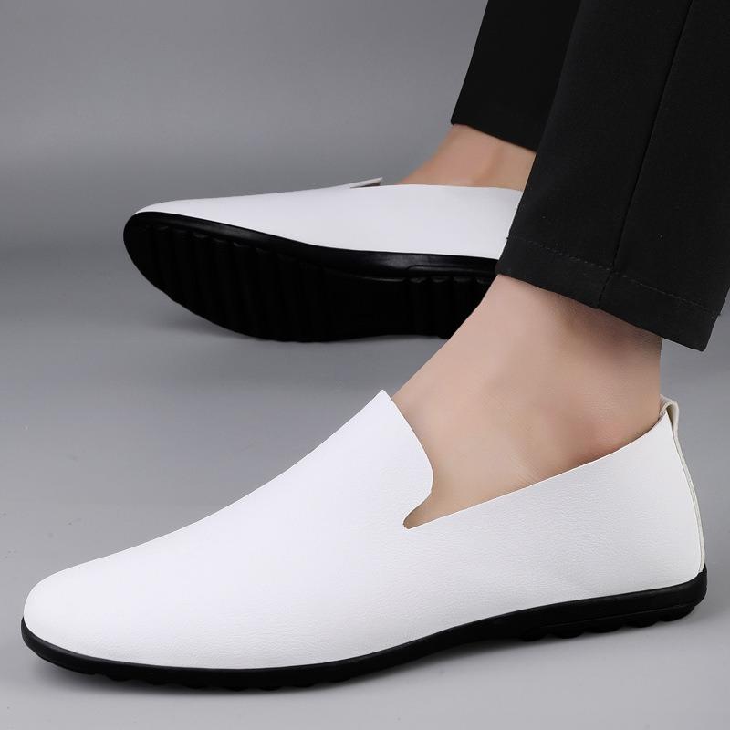 Men's Soft Leather Shoes Classic Loafers High Quality Cowhide Casual Shoe Slip on Driving Shoes Moccasins Big Size46 Man Shoes