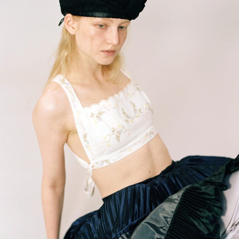 AWESOME NEEDS BOWL BERET_RIBBON_DOT BLACK