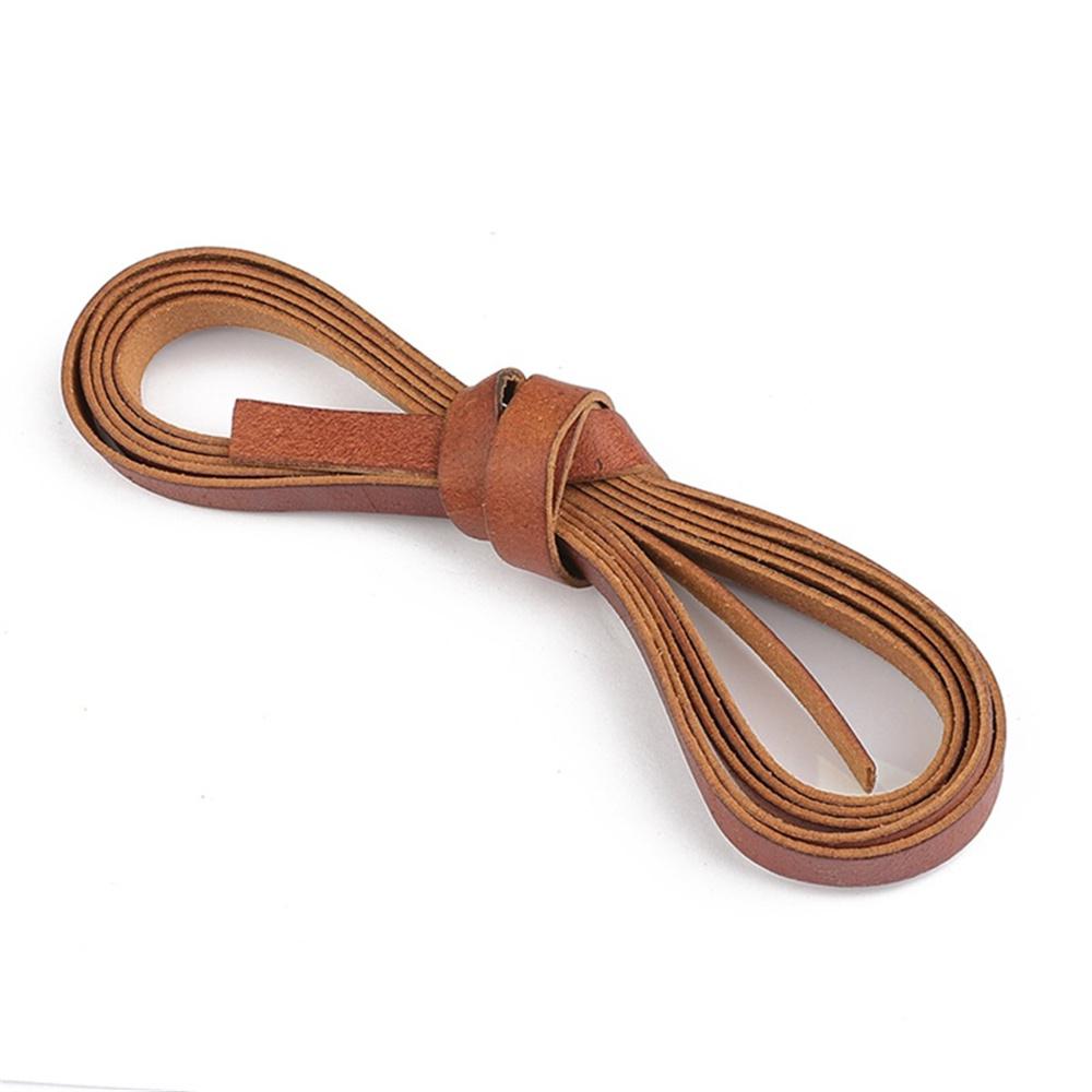 2m Vintage Cowhide Leather Cord Strip Round/Flat Rope String DIY Bracelet Necklace Braided Craft Jewelry Making Accessories