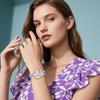 Bohemian Floral Print PU Leather Floral Analog Quartz Adjustable Arabic Stylish Perfect for and Christmas Gifts Women's Watch Waterproof, Print,