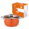 Lechu Heli 24cm Orange Multi-functional Thickened Stainless Steel Soup Pot