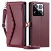 For Xiaomi 15 Pro Leather Case Wallet Stand Phone Cover with Straps