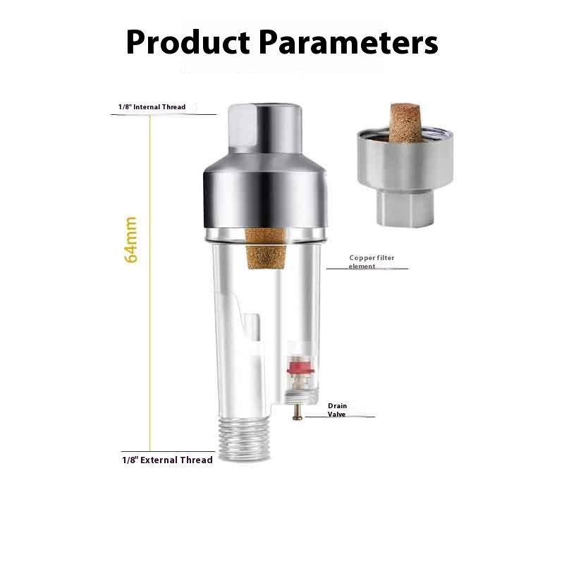 1Pc Mini Airbrush In-Line Filter System Airbrush Spray Effective Water Oil Separator Moisture Trap For Smooth Airbrush Painting