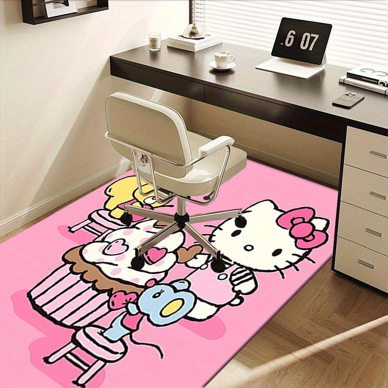 Office Rug Hello Kitty, Cupcake Party Anti-Slip Rug, Machine Washable for Living Room, Bedroom, Office, Multiple Sizes, Bedroom Mat, Decorative Mat, D