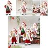 Cute Santa Claus Ornament With Musical Instruments Christmas Decoration Props For Holiday Decor And Window Display