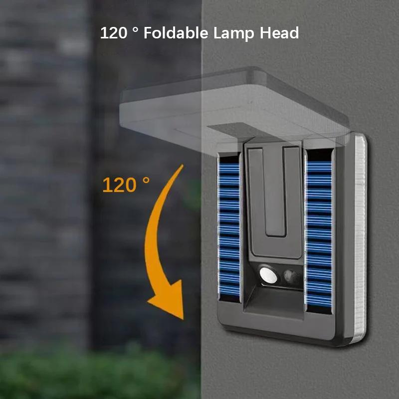 Smart Solar Motion Sensor Light, 120° Adjustable, Infrared Detection, 3 Modes, Weatherproof for Outdoor Garden Path