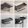 Toilettenpapierhalter aus Aluminiumlegierung, Wandhalterung, WC-Speicher-Organizer, Rollenpapier, Telefonregalhalter, Badezimmer-Zubehör