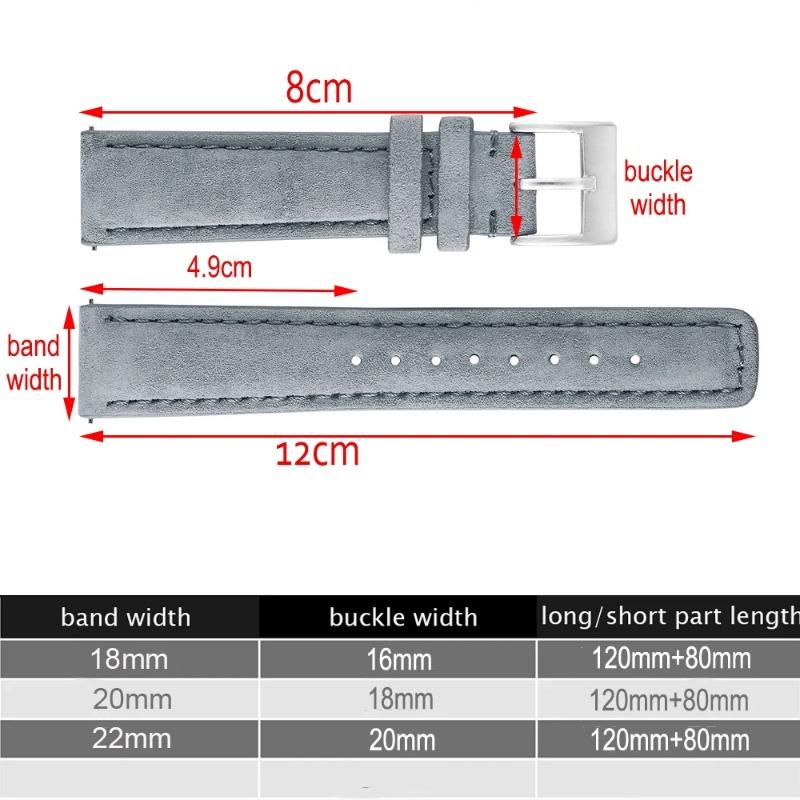 Watchband Suede Watch Strap for Samsung Galaxy Watch 3 46mm 42mm Active 2 40 44 Gear S3 Watch Band Strap 20 22mm Genuine Leather Bracelet