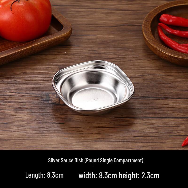 

Qianxing 304 Stainless Steel Multi-Compartment Dipping & Condiment Dishes (10-Pack)