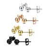 Fashion Unisex Silver Plated Ball Ear Stud Earrings Piercing Party Jewelry Gift