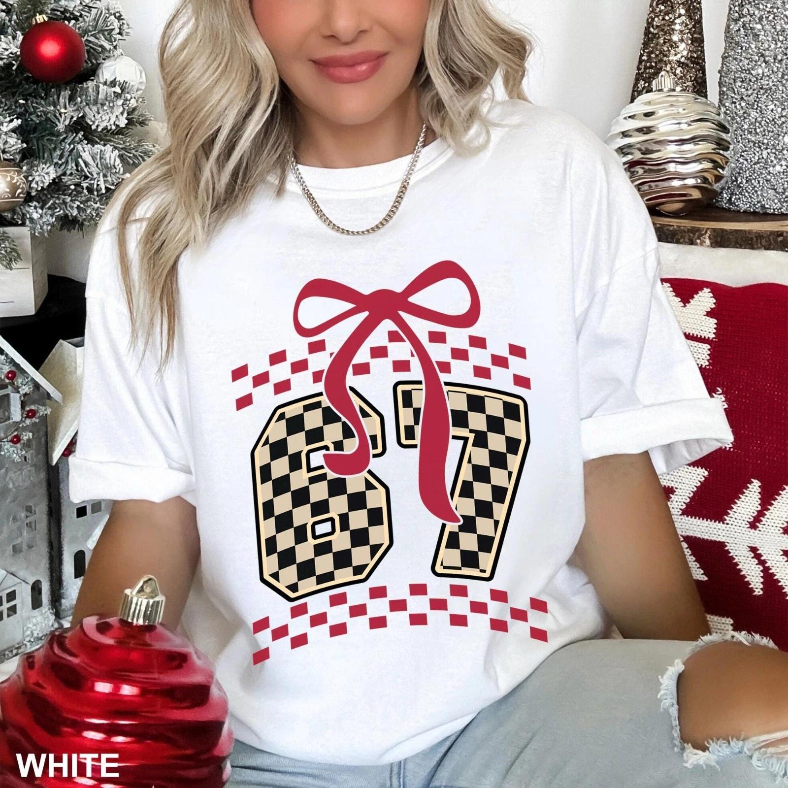 

Checkered Coquette Six Seven T-Shirt 6 7 Funny Meme T-Shirt S