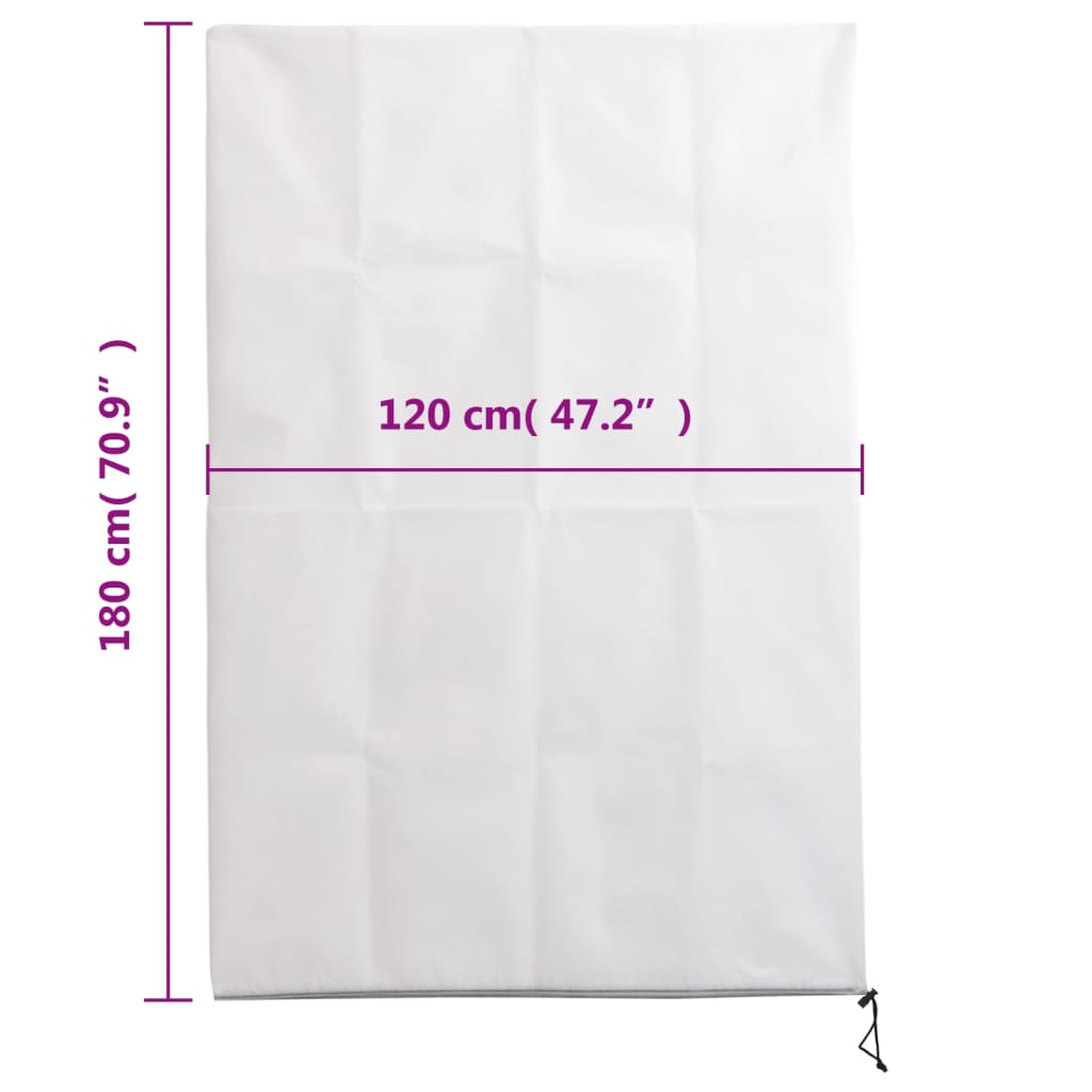 Winter Frost Protection Cover with Zipper 2 pcs 70 g m² 1.2 x 1.8 m