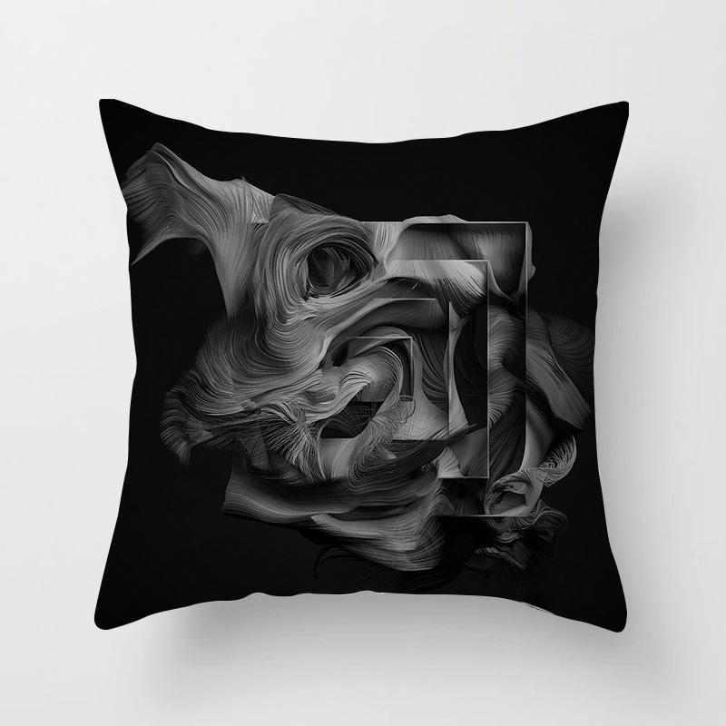 Abstract Art Patterns Throw Pillow Cover With Short Plush Print For Living Room Sofa Decoration Cushion Cover Pillow Covers