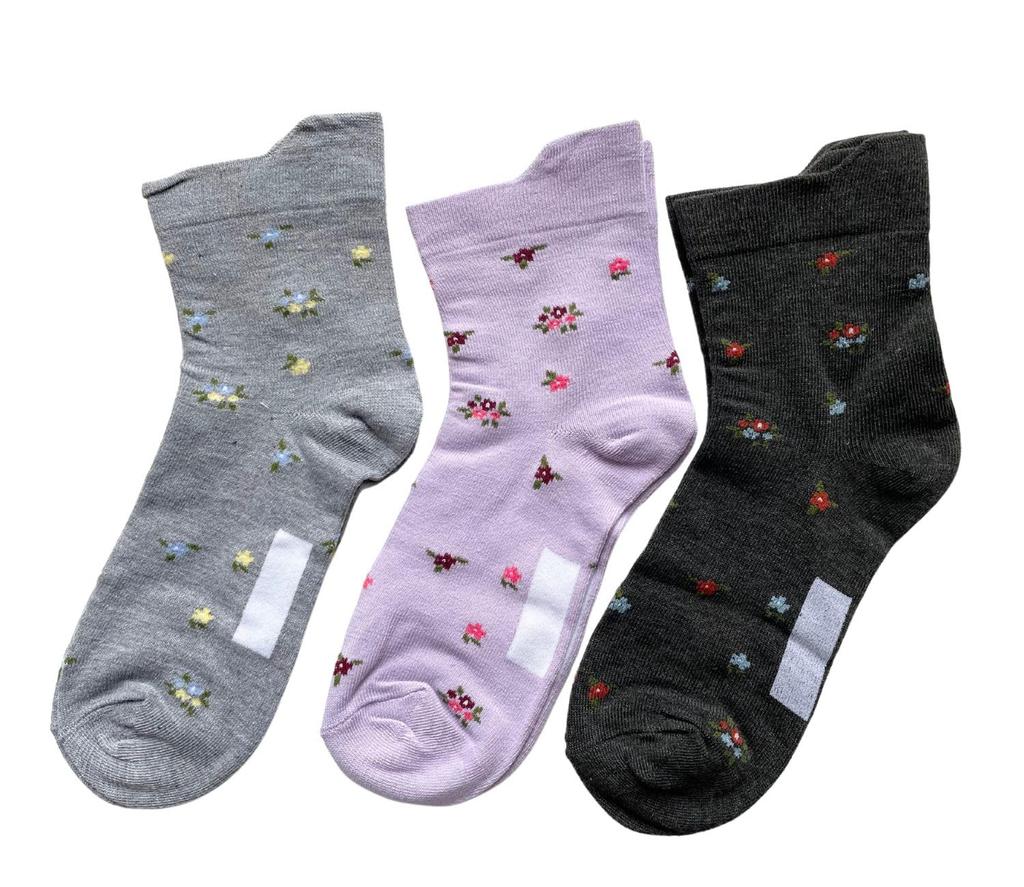 Mode Select Nursing Easy to Put on with One Loose Elastic Cotton Personalized Name Floral Set G09 Women's Socks, 5-Pair Set, Hand, Cuffs, Blend,