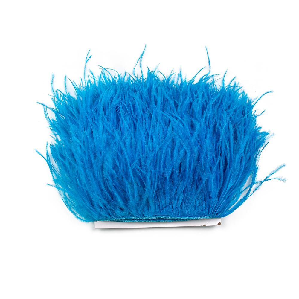 Feather1 Meter  White Ostrich Feathers Trim Fringe 8-22cm Natural Ostrich Feather Ribbon for Wedding Party Clothing Decoration Plumes