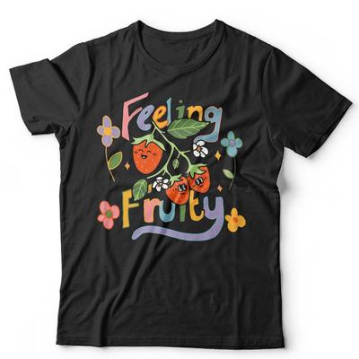 LGBTQ+ Tshirt Feeling Fruity Unisex Gay Pride Month Funny Humour Cute Rainbow