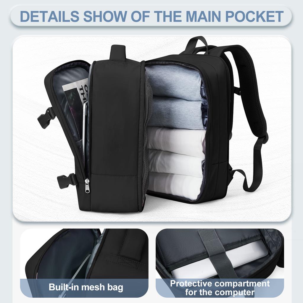 Hand Luggage Travel Bag Backpack Travel Cabin Airplane 40x20x25 Women's Men's Laptop Bag Business Work Backpack Ryanair Backpack