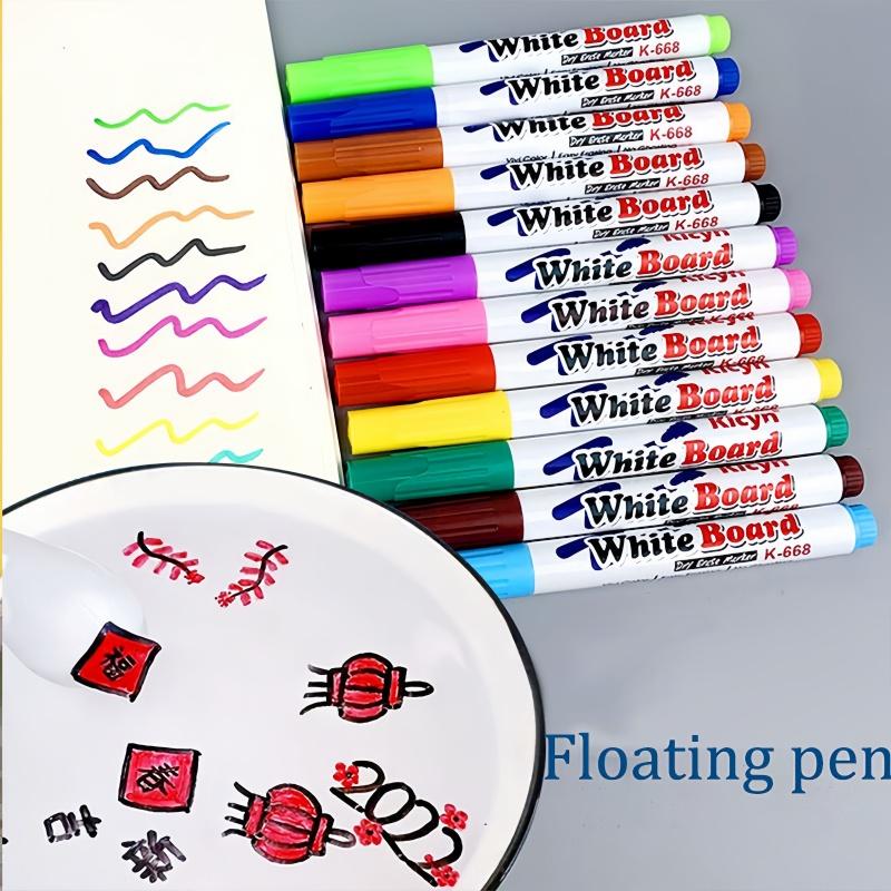 12Pcs Magical Water Painting Pen Toy Markers Floating Ink Pen Doodle Water Pens Montessori Early Education Toy Art Supplies