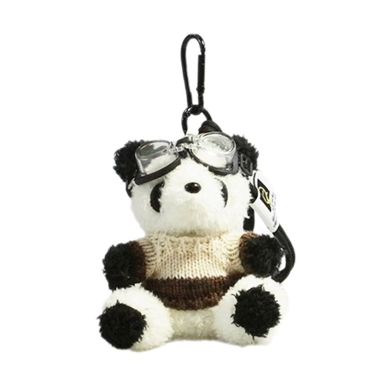 Entzückender Pilotenbär Schlüsselanhänger Niedlicher Fliegender Bär Anhänger für Taschen und Schlüssel Piloten-Panda Schlüsselanhänger Personalisierte Tierdekoration