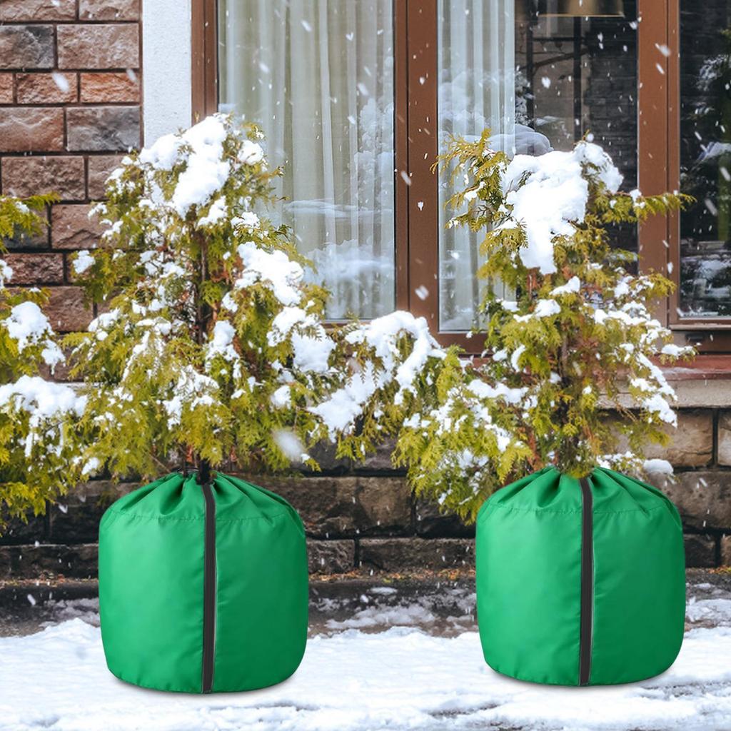 Winterpflanzenschutzhüllen Frostschutz Grünvlies mit Reißverschluss Kordelzug für Outdoor Topfpflanzen Strauch Baum Kaltwetter Wickelsack
