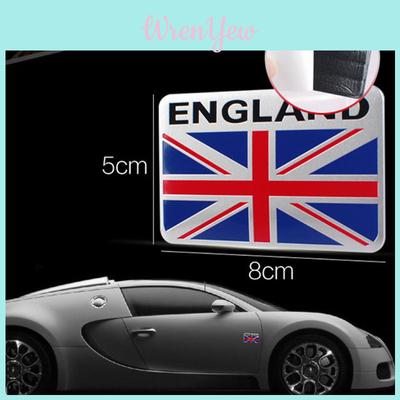 Brushed Aluminum British Flag Sticker For Car Motorcycle More