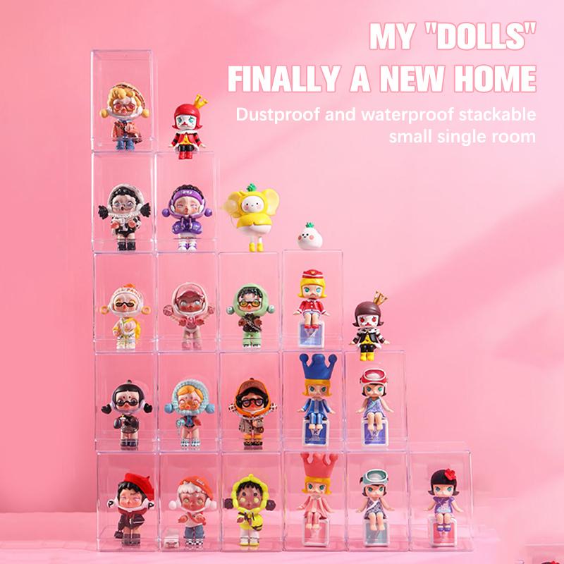 Stackable Acrylic Mystery Box Storage Display Frame Single Transparent Doll Box