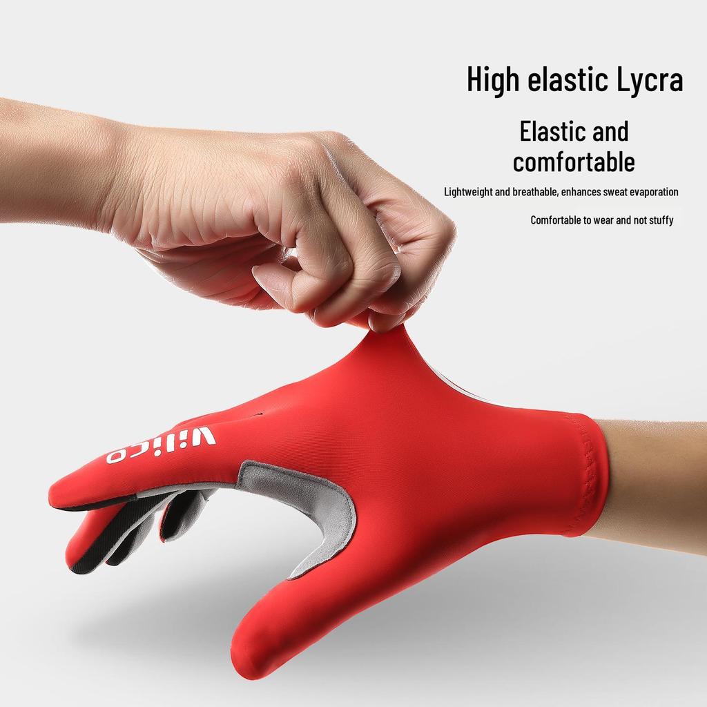 Mănuși de Ciclism Touchscreen pentru Bărbați și Femei - Absorbante la Șocuri, Rezistente la Uzură, cu Degete Complete pentru Ciclism Primăvara/Toamna