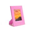 3 Inch Photo Frame Free-standing Anti-crack Solid Color Anti-skid Embossed Desktop Decor