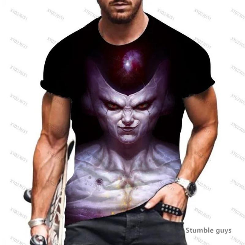 2026 Summer Anime Leisure Short-Sleeved Naruto Uzumaki Print 3D T-Shirt for Men - Adult Casual Shirt