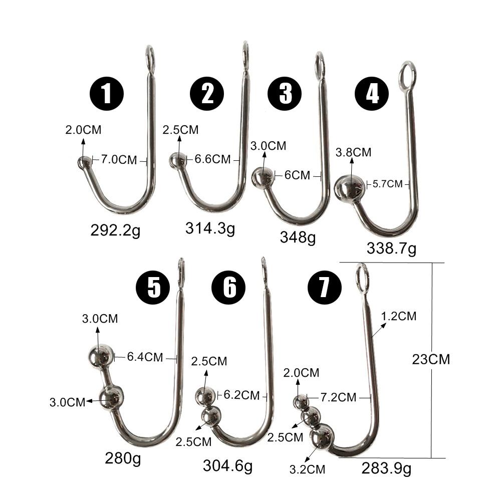 Stainless Steel Anal Vagina Hook Plug Dildo Ball Beads Stimulating Massage Flirt Within Temptation Erotic Sex Toys for Adult SM