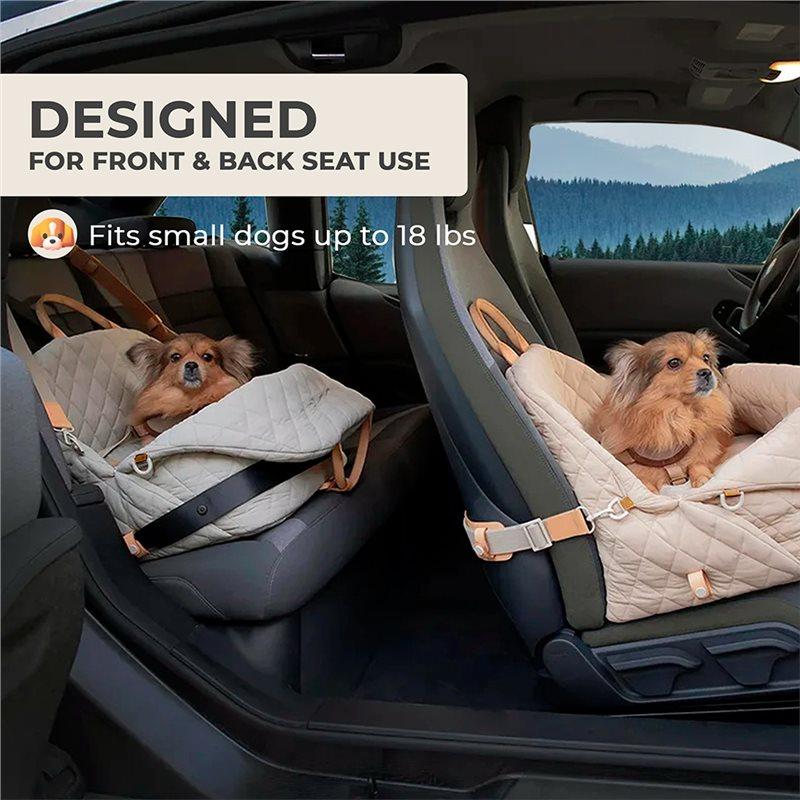 M-Modern-Dog Car Seat-For Small Dogs-Multifunctional Travel Carrier& Booster, Washable Design Fits Front& Back Seats, Includes B