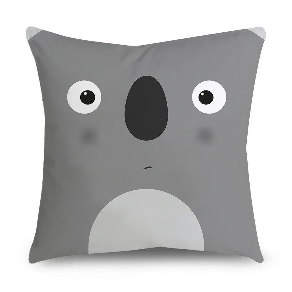 Cute Panda Cushion Cover cartoon Animal Short velvet Pillowcase For Living Room Car Sofa Chair Decorative Pillow covers 45*45cm