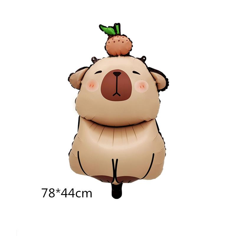 Capybara Party Luftballons Geburtstagsfeier Dekoration Capybara Aluminiumfolienballons Babyparty Jungen Mädchen Spielzeug Geschenke Partyzubehör
