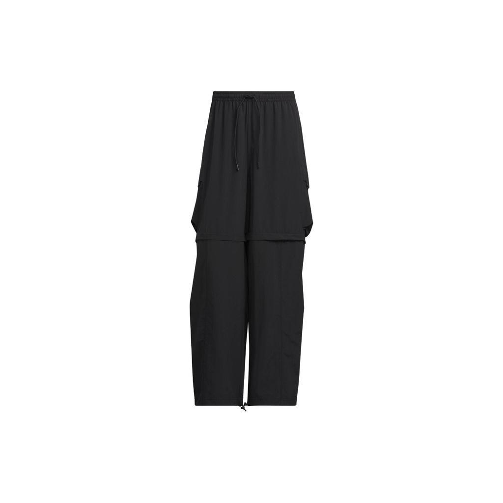 Adidas Future Style Detach Solid Color Minimalist Water-Resistant Two-In-One Cargo Loose Wide-Leg Sports Casual Pants Men Pants Black JI9894