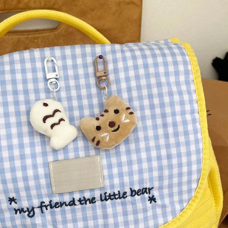 Cute Cartoon Cat Doll Key Chains Comfortable  Metal Buckle Girl's Schoolbag Ornaments