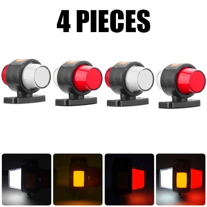 Truck LED Side Marker Light Double Face Indicator Turn Signal Light Rear Stop Warning Lamp 12V 24V For Car Trailer Lorry Van RV