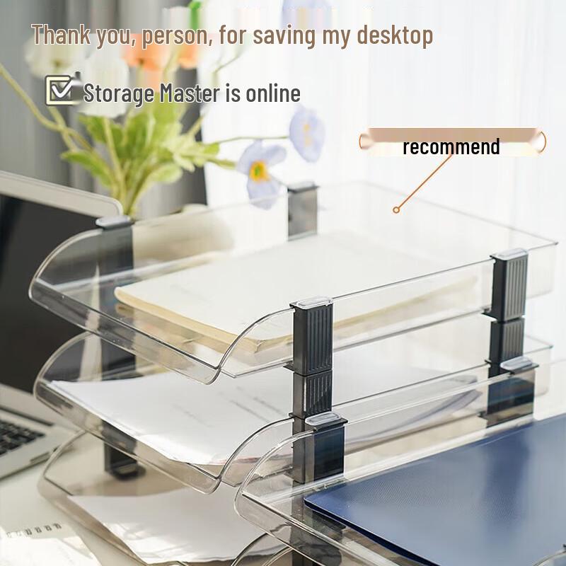 Kede You Stackable Transparent Desktop File Organizer