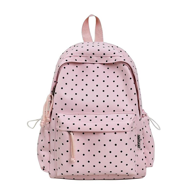Schoolbag New Cute Polka Dot Student Backpack Research Trip Female Small Backpack Tutoring Bag Male Korean Versatile Shoulder