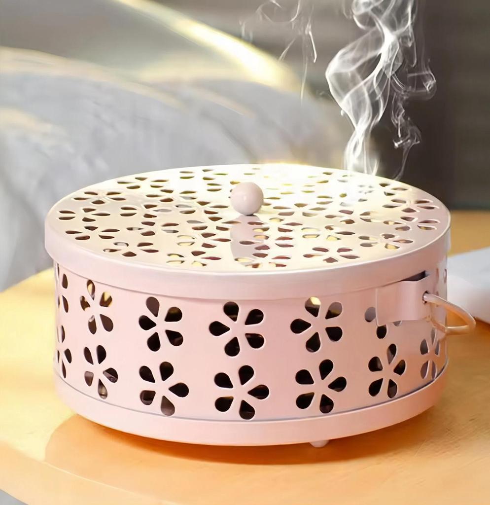 Mosquito Coil Holder Box, Mosquito Coil Burner Container, Mosquito Repellent Coil Stand for Home, Garden, Outdoor and Camping