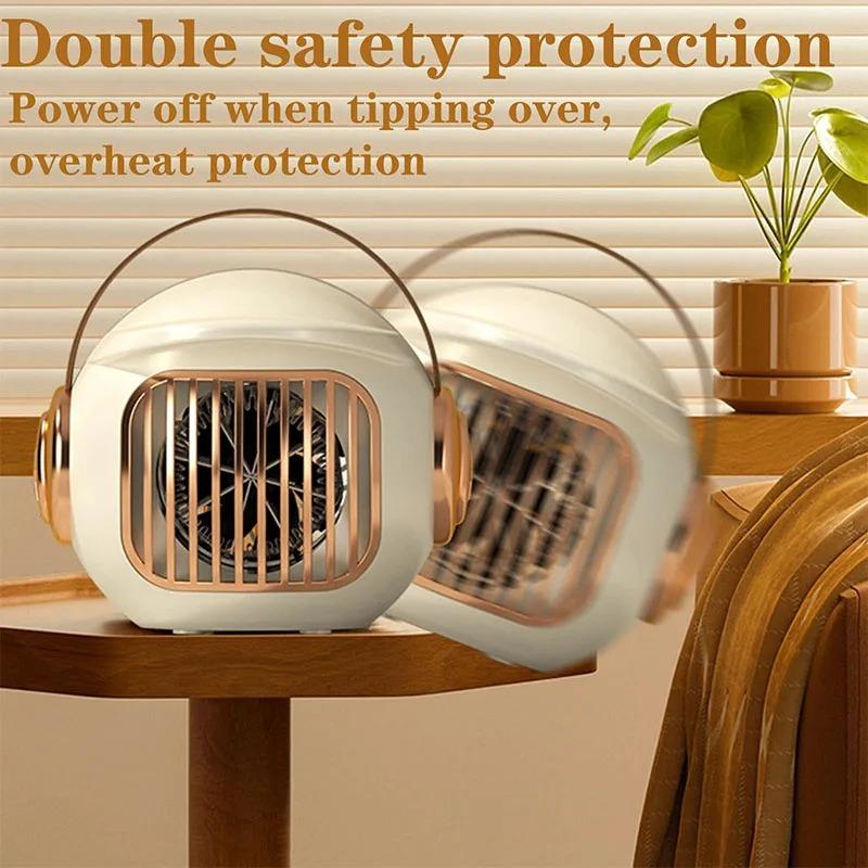 Portable Mini Space Heater 500W With Fast Heating Tip-Over/Overheat Protection Desktop Electric Heater EU/US Plug