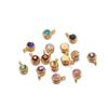 10 Stück 6mm Edelstahl Geburtssteine Charms Anhänger Strass Kristall Perlen Anhänger für Halskette Armband Schmuckherstellung