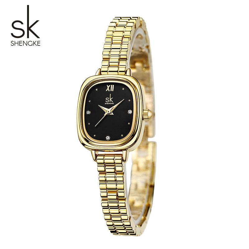 Ladies Watch Fashion Steel Belt Small Square Watch Waterproof Quartz Watch Niche Watch Women 0217