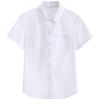Women's Loose Short Sleeve White Stand Collar Shirt - Versatile Summer College Style JK Uniform Top