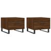 VidaXL Coffee Tables 2 Pcs Brown Oak 50x50x40 Cm Engineered Wood 829459
