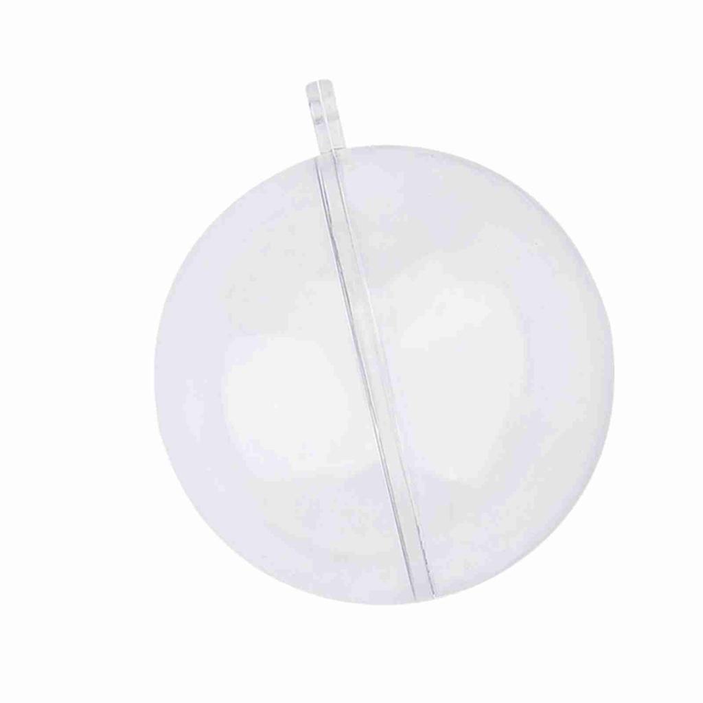 20Pcs Fillable Clear Plastic Ball Wedding Christmas Decoration Ornaments (8cm)