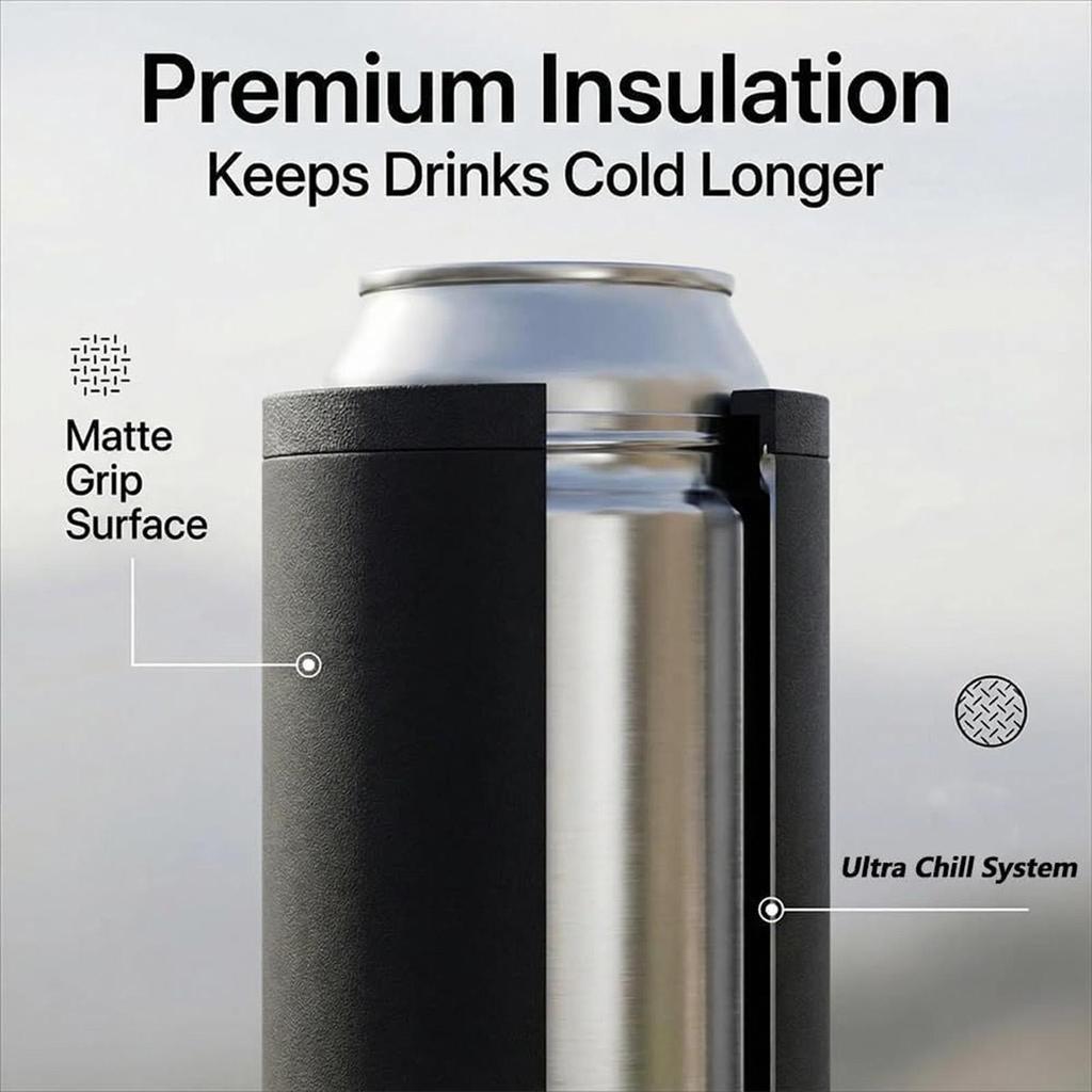Insulated Can Holder Reusable Double Layered Universal Home Supplies Can Cooler Sleeve for Home Kitchen Dining Beer Coffee