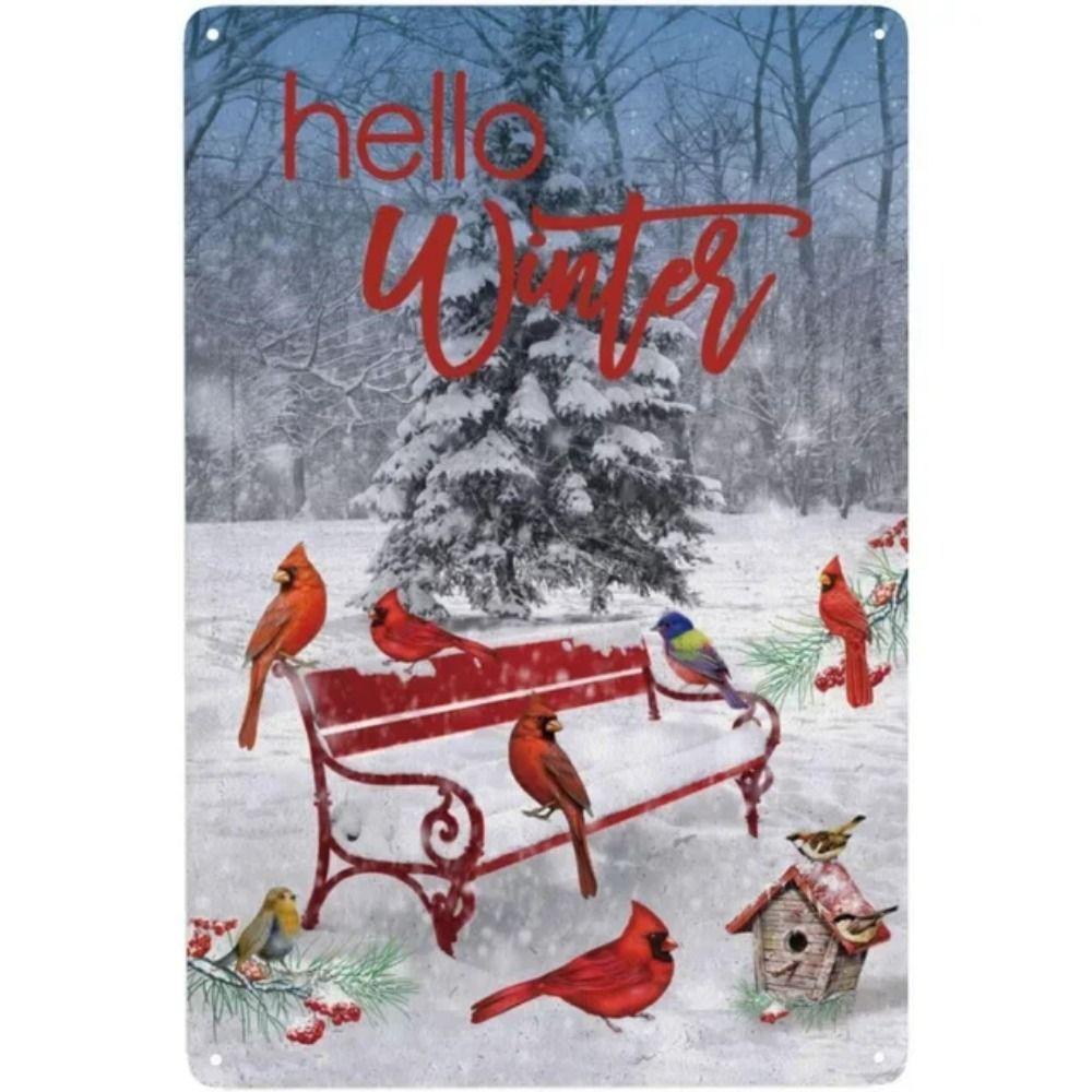 Merry Christmas Santa Metal Sign, Festive Holiday Wall Decor 20x30cm